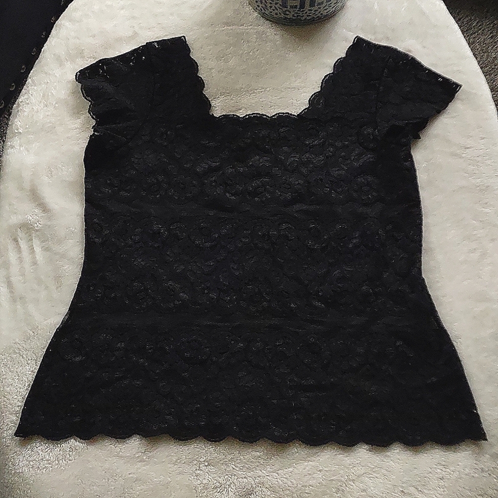 Black Lace Camisole by Go Figure Intimates S/M